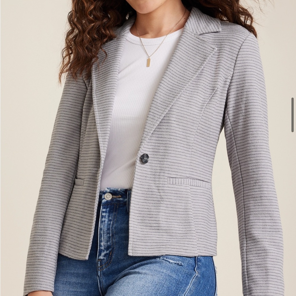 Women’s Maurices Gray Striped Blazer